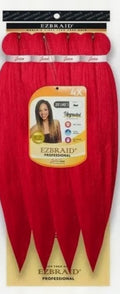 EZBRAID Professional 4X Pre-Stretched Braiding Hair – Red (20")